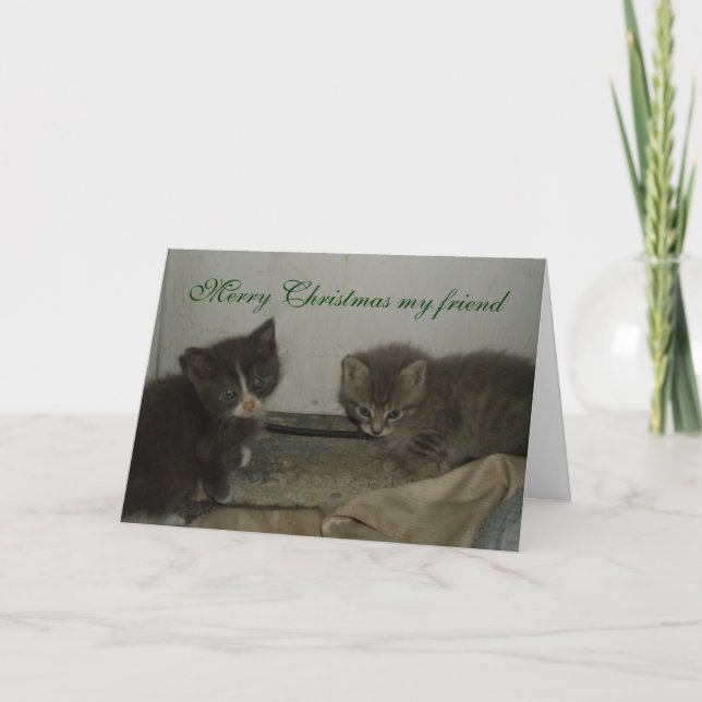 KITTY, MERRY CHRISTMAS MY FRIEND card (Front)