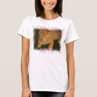 Kitty "ONE CUTE KITTY" Womens Spaghetti Tank