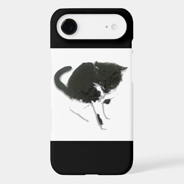 Kitty Painting Black and White Cat (Back)