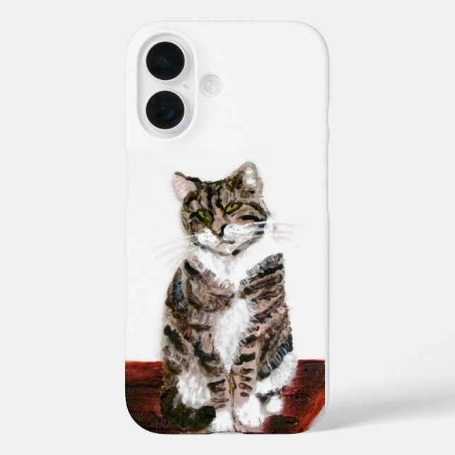 Kitty Painting Tabby Cat Case-Mate iPhone Case (Back)