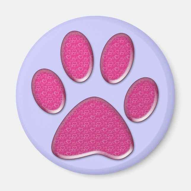 kitty paw print magnet (Front)