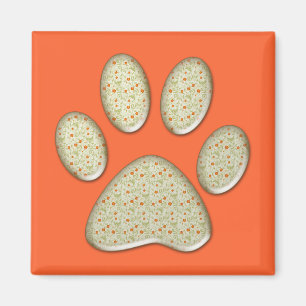 kitty paw print magnet