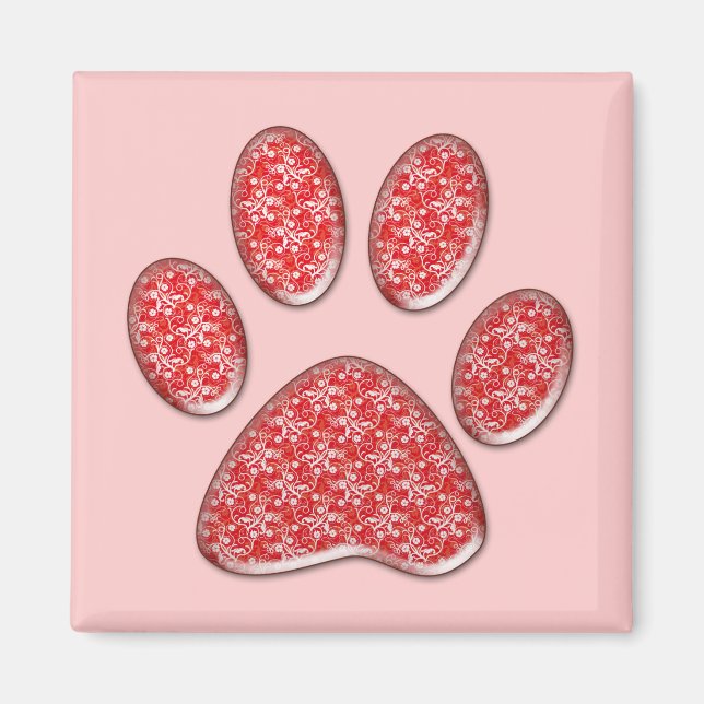 kitty paw print magnet (Front)