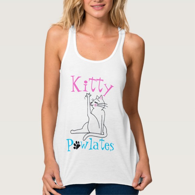 Kitty PAWlates T-shirt Singlet (Front)