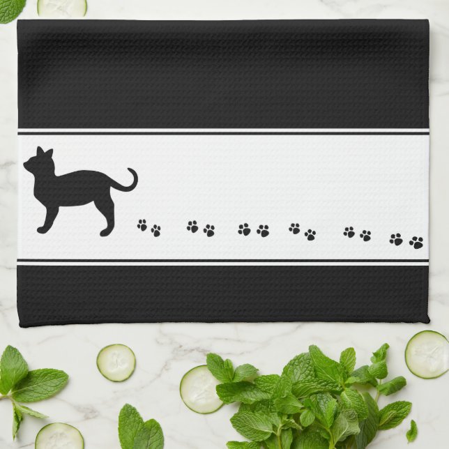 Kitty pawprints towel (Folded)