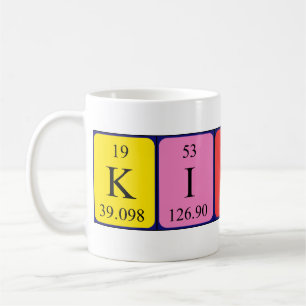 Kitty periodic table name mug