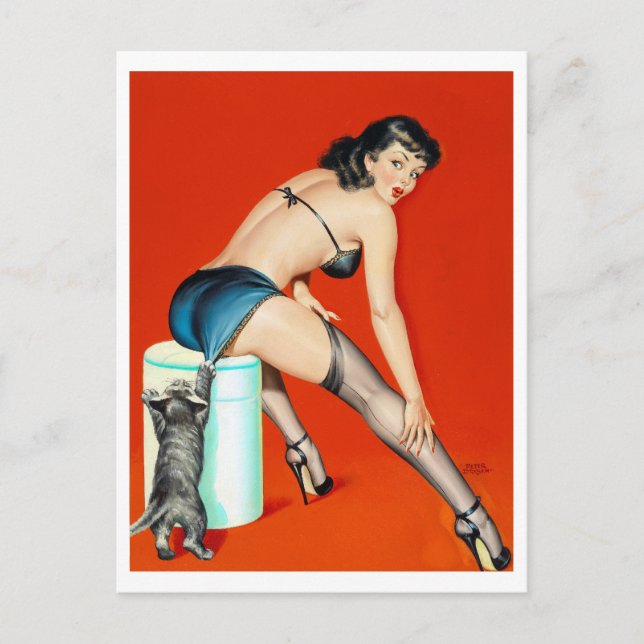 Kitty Pulp Pin Up Postcard (Front)