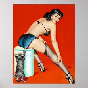 Kitty Pulp Pin Up Poster