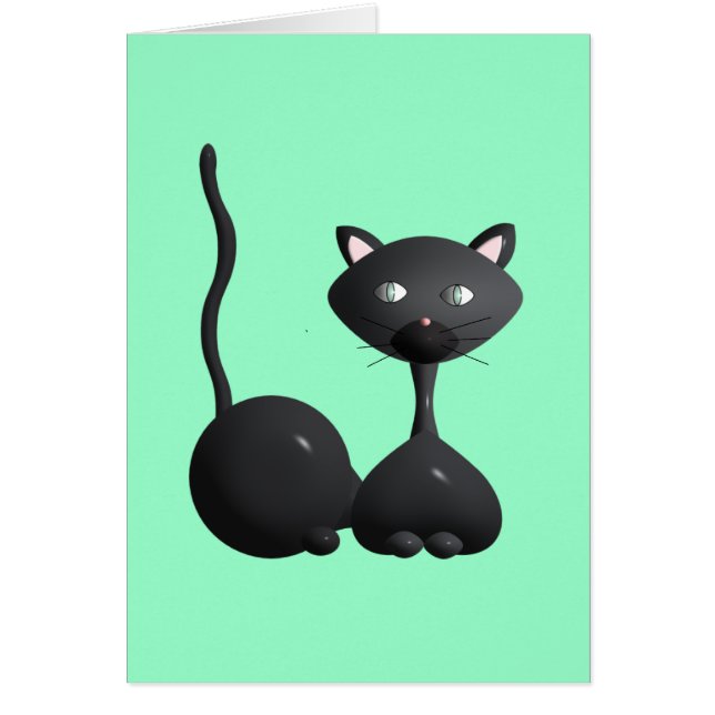 Kitty relaxing on green (Front)