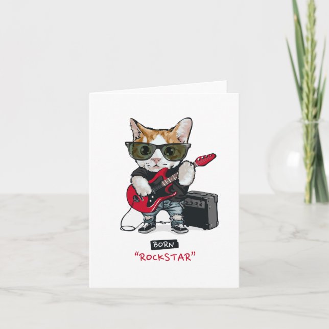 Kitty Rockstar T-Shirt Card (Front)