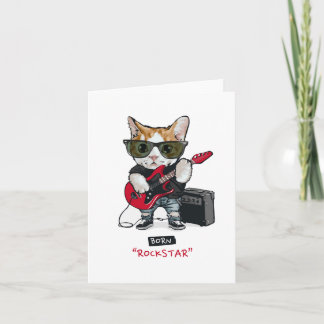 Kitty Rockstar T-Shirt Card