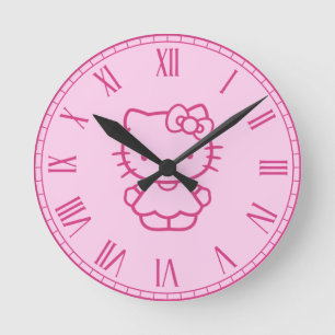 Kitty Round Clock