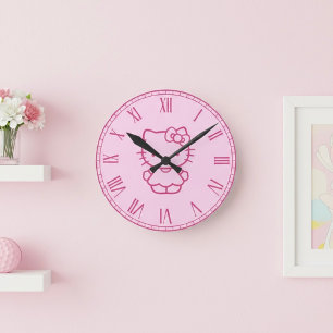 Kitty Round Clock