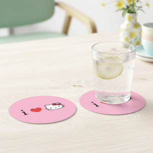 Kitty Round Paper Coaster