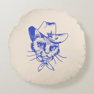 Kitty Round Pillow