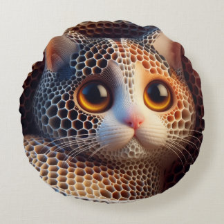 Kitty Round Pillow