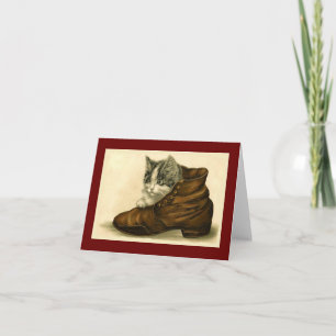Kitty Shoe Shine Note Card