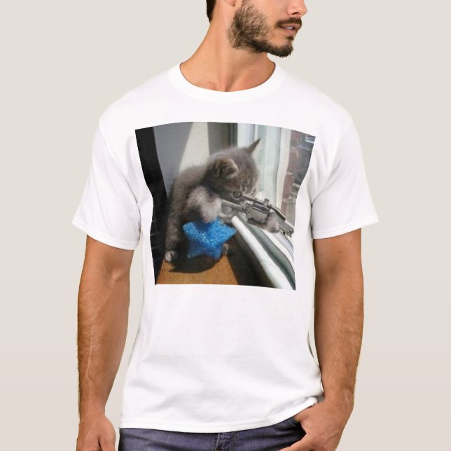 Kitty sniper T-Shirt (Front)