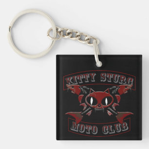 Kitty Sturg Moto Club-Keychian Red Key Ring