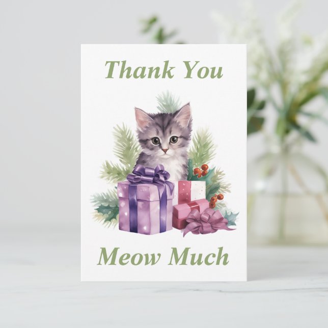 Kitty Thank You Card (Standing Front)