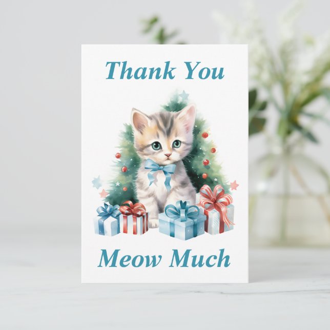 Kitty Thank You Card (Standing Front)