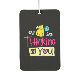 Kitty Thinking Of You Cute Cat Lover Gift Car Air Freshener