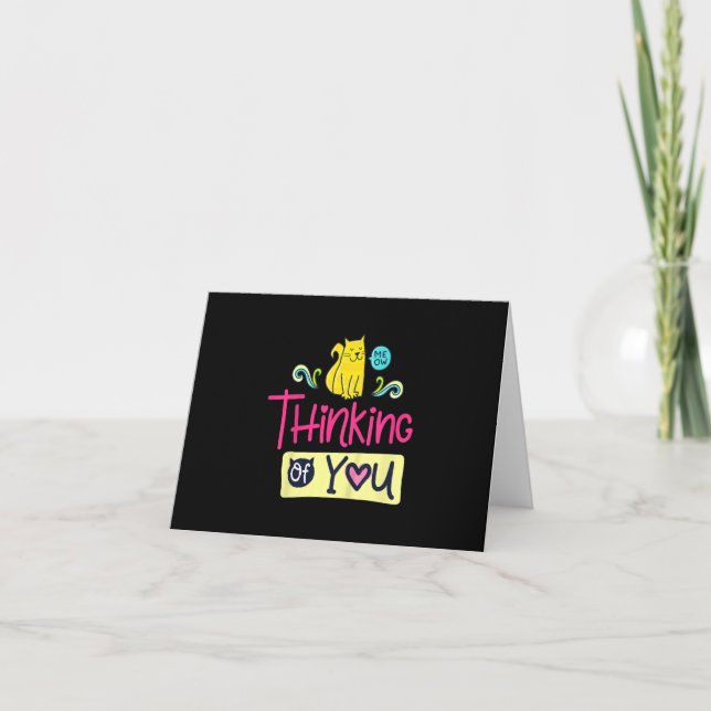 Kitty Thinking Of You | Cute Cat Lover Gift Card (Front)