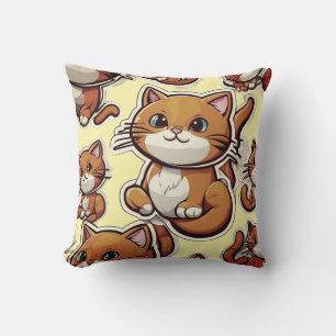 Kitty Time Throw Pillow