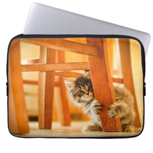 Kitty Under Chair Laptop Sleeve