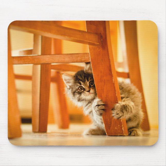 Kitty Under Chair Mouse Pad (Front)