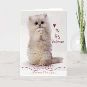 Kitty Valentine Greeting Card