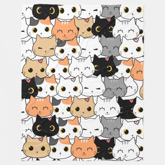 Kitty Wall 60x80 Fleece Blanket (Front)