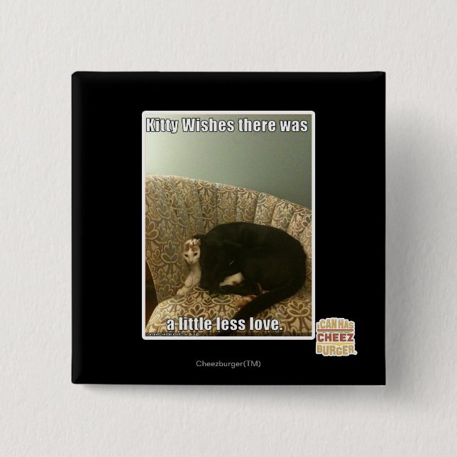 Kitty Wishes 15 Cm Square Badge (Front)