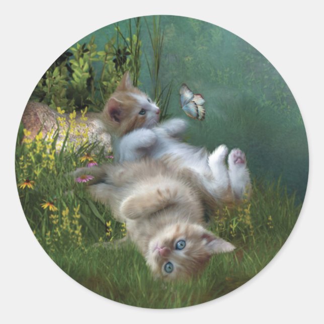 Kitty Wishes Art Sticker (Front)