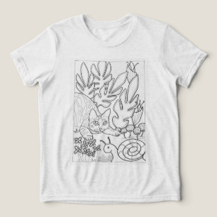 Kitty with a snail Tri-Blend shirt