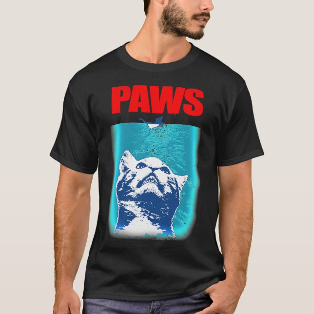Kitty with large Jaws attacking a mouse PAWS Class T-Shirt (Front)