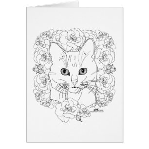 Kitty with Roses