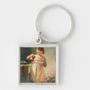 Kitty's Breakfast Key Ring