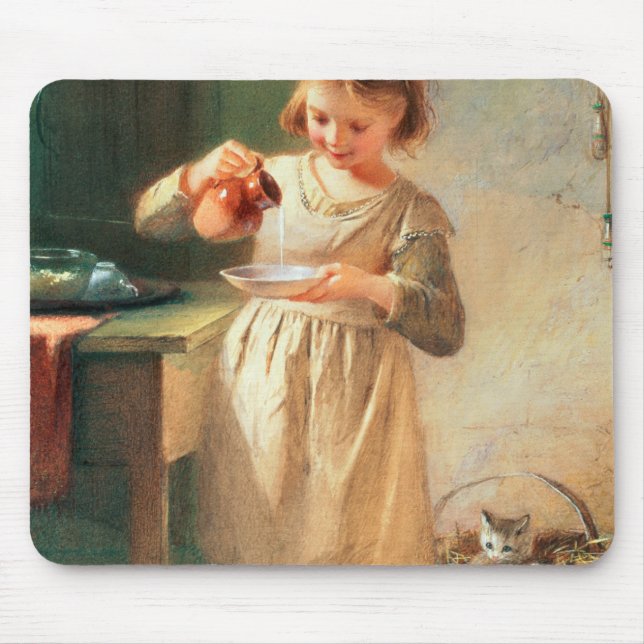 Kitty's Breakfast Mouse Pad (Front)