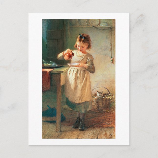 Kitty's Breakfast Postcard (Front)