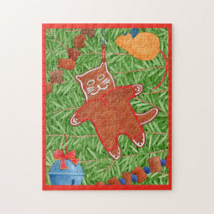 Kitty's Christmas Tree 11"x14" Puzzle