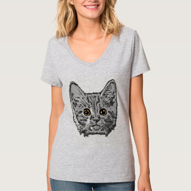 Kitty's Eyes in Yellow T-Shirt (Front)