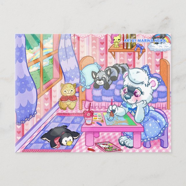 Kitty's Happy Room Postcard (Front)