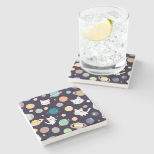 Kitty's in Space Stone Coaster