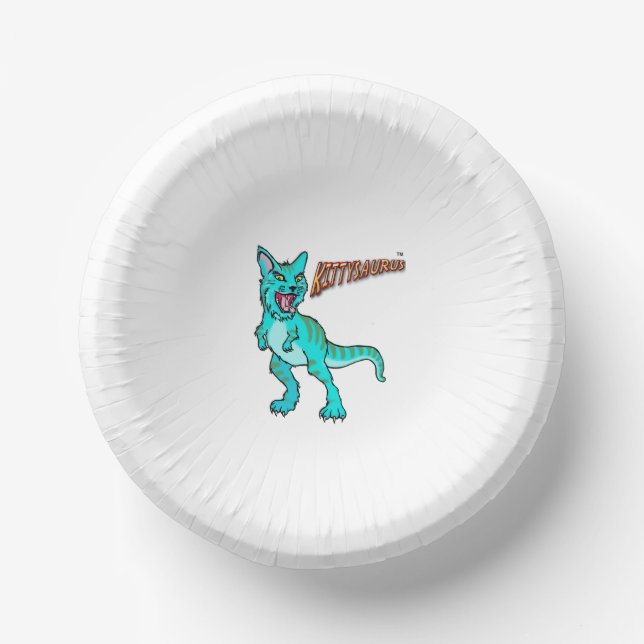 KITTYSAURUS™ PAPER BOWL PLATE (Front)