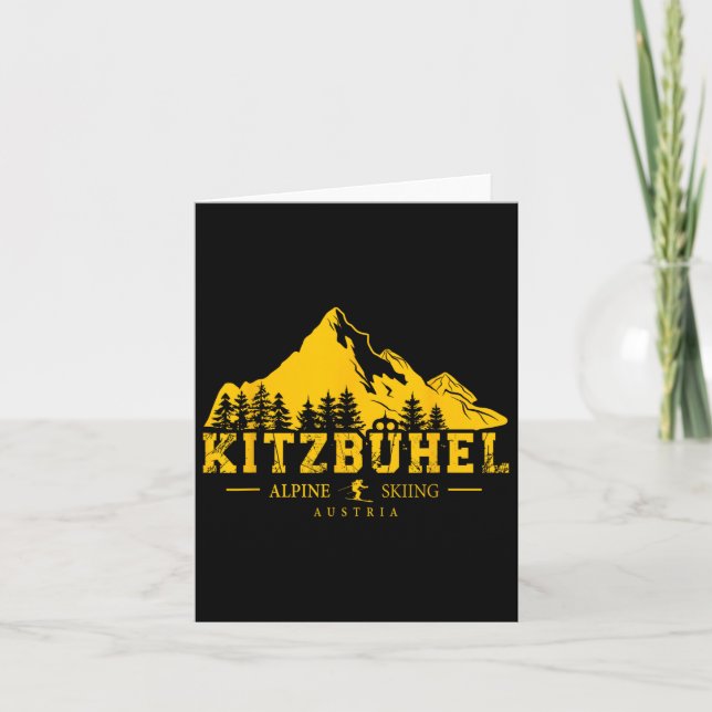 Kitzbühel Austria Ski Resort Alpine Skiing Austria Card (Front)