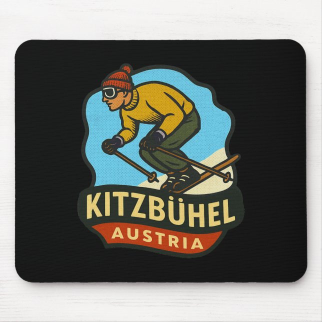 Kitzbühel Austria Skiing  Mouse Pad (Front)