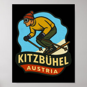 Kitzbühel Austria Skiing  Poster