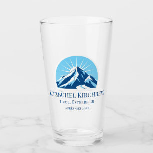 Kitzbühel Kirchberg Austria ski resort beer glass