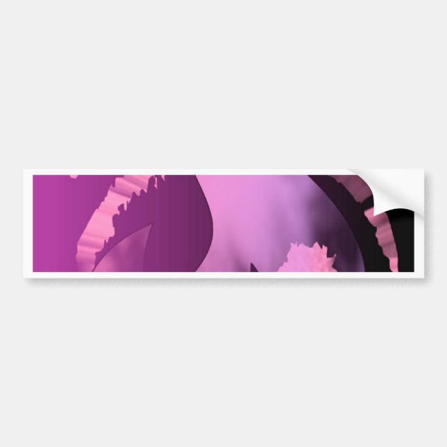 Kiwear Pink Flame Bumper Sticker (Front)